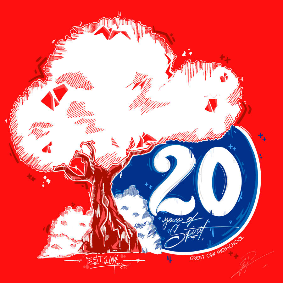 20th anniversary Staff t-shirt design (back)