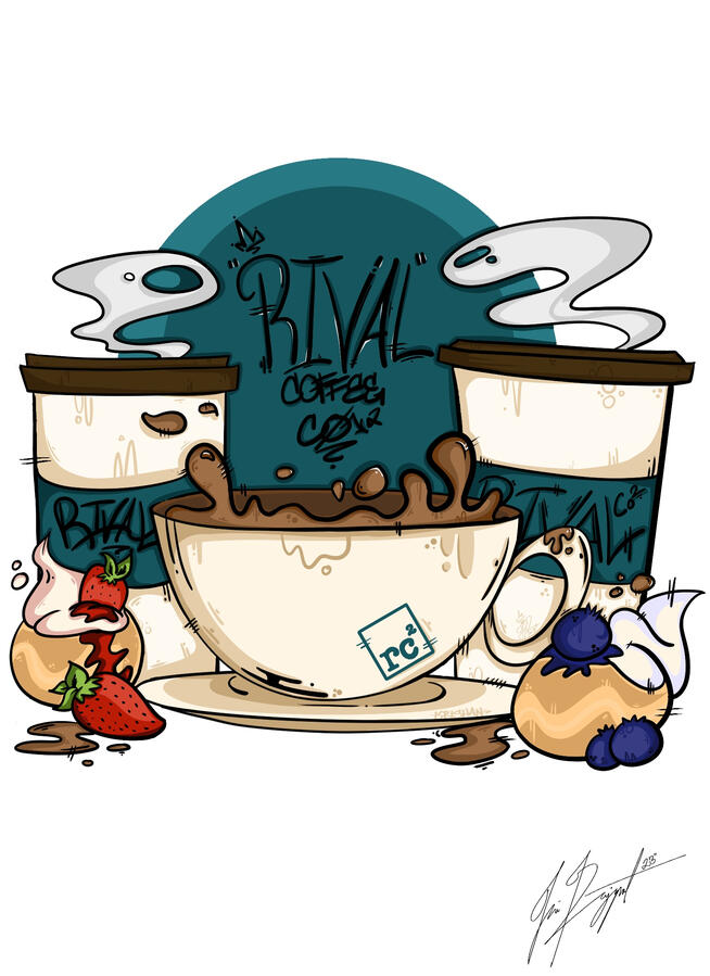 Rival Coffee Co. t-shirt design
