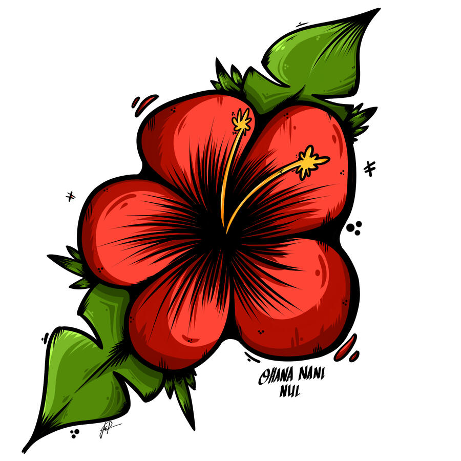 GOHS Ohana Flower Sticker Design