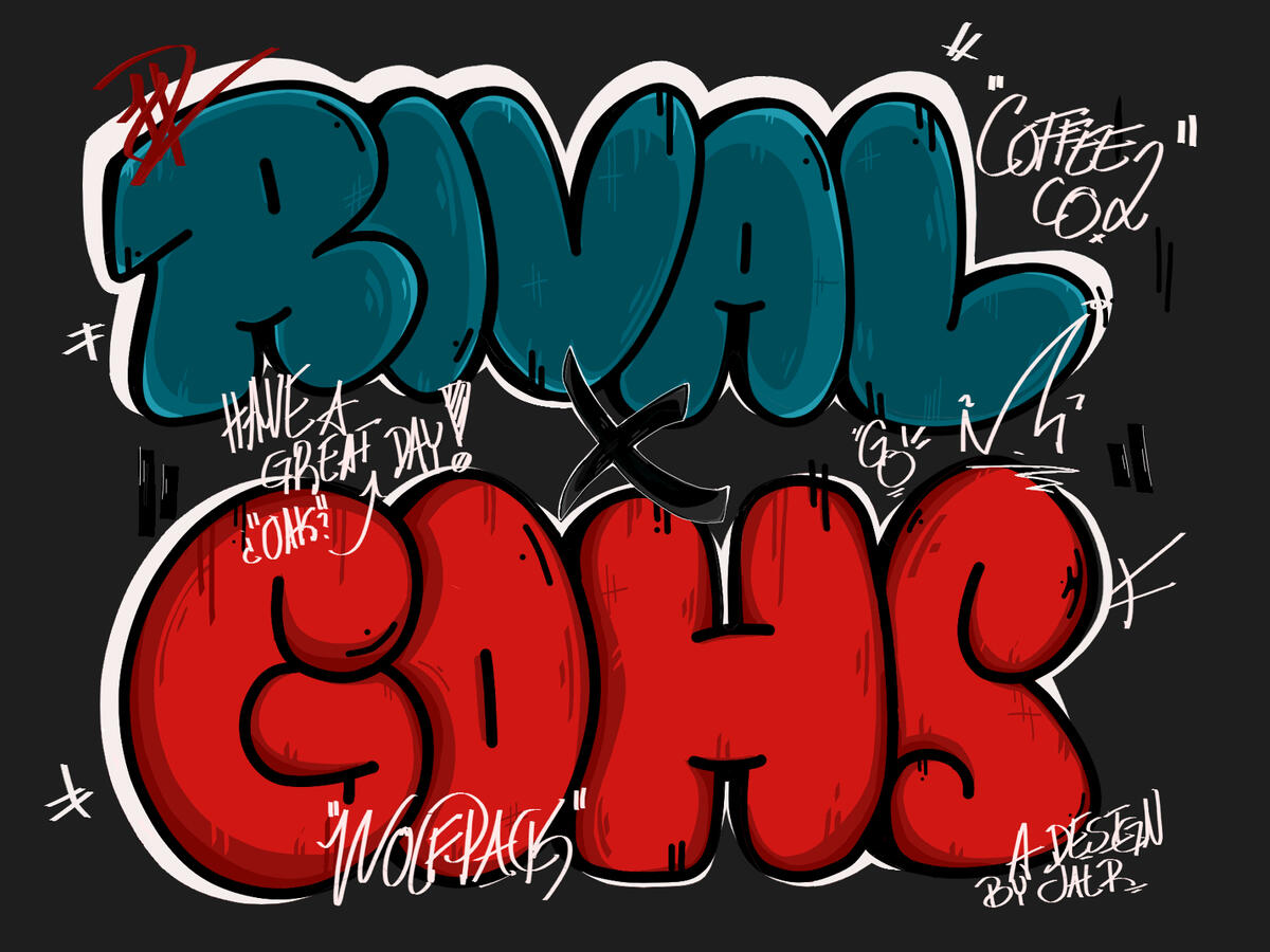 Rival x GOHS t-shirt design competition winner (front)