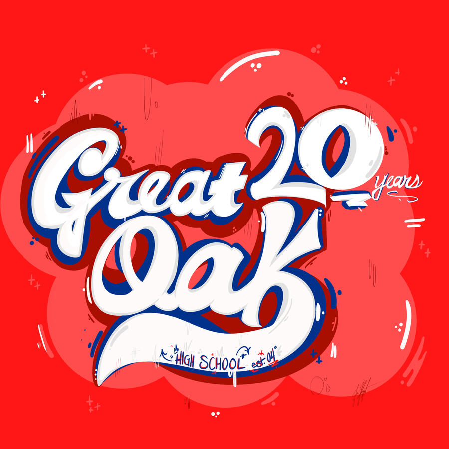20th anniversary Staff t-shirt design (front)