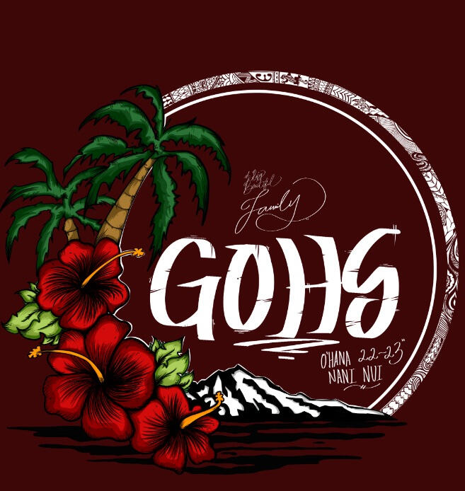 GOHS Ohana Nani Nui 2022-23 (back) (red)