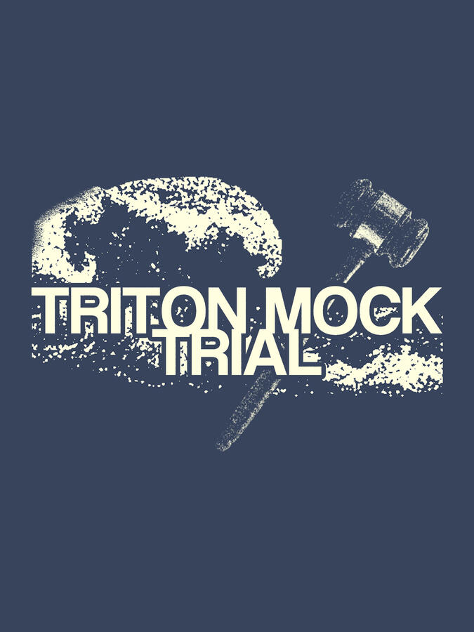 UC San Diego, Triton Mock Trial 2024-25 National Championship hoodie design (front)